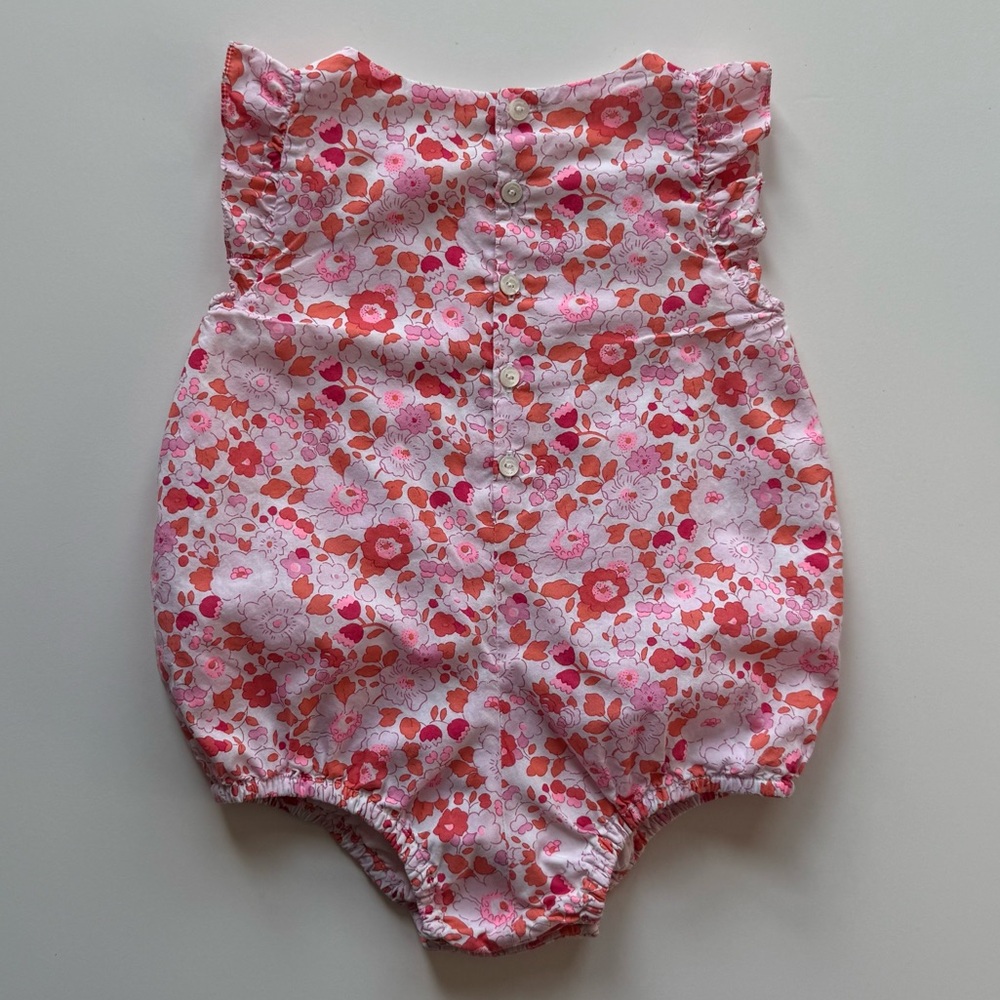 Jacadi Baby Girl Romper in Floral Liberty Fabric - Size 12M - Picture 9 of 14